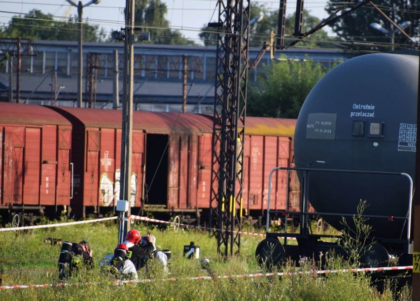 Wyciek miał miejsce na bocznicy przy ul. Kolejowej