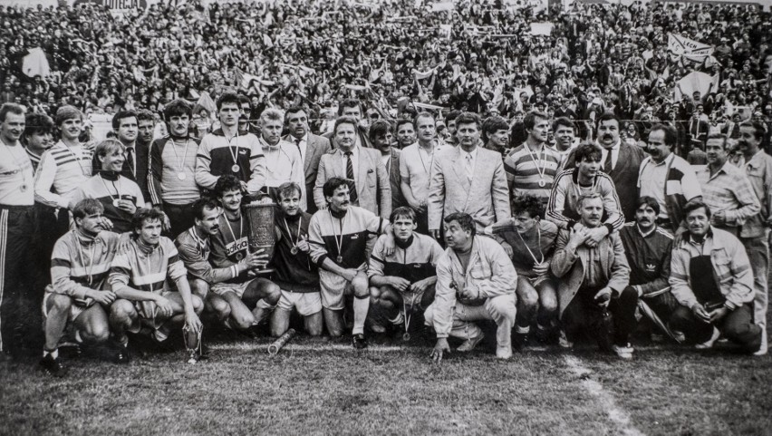 Lech Poznań po zdobyciu Pucharu Polski w 1988 roku.