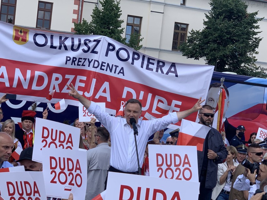 Andrzej Duda na wiecu w Olkuszu