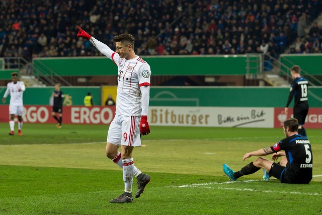 Robert Lewandowski wpisał się na listę strzelców w meczu Pucharu Niemiec z Paderborn