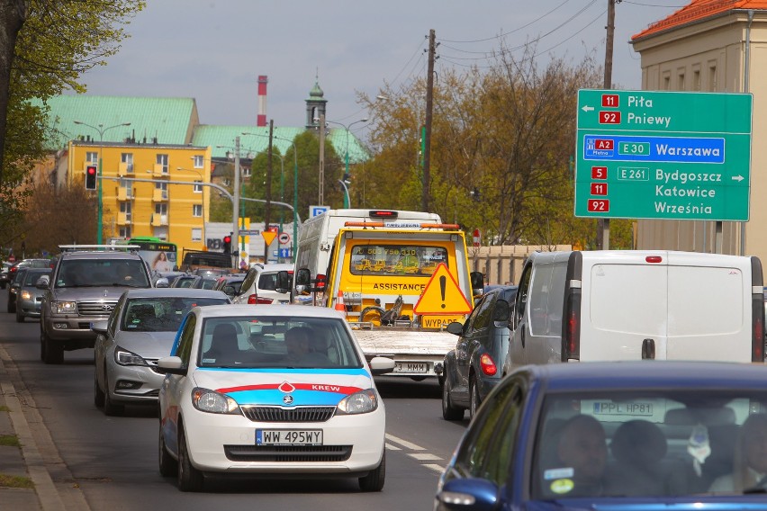 Korki na poznańskich ulicach