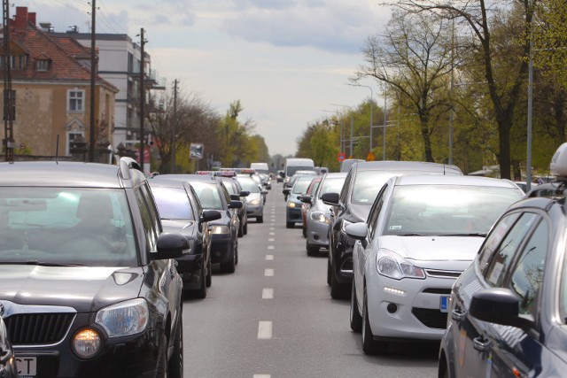 Korki na poznańskich ulicach