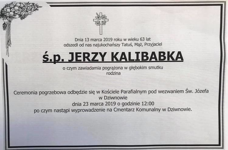 Dziś pogrzeb Jerzego Kalibabki w Dziwnowie    