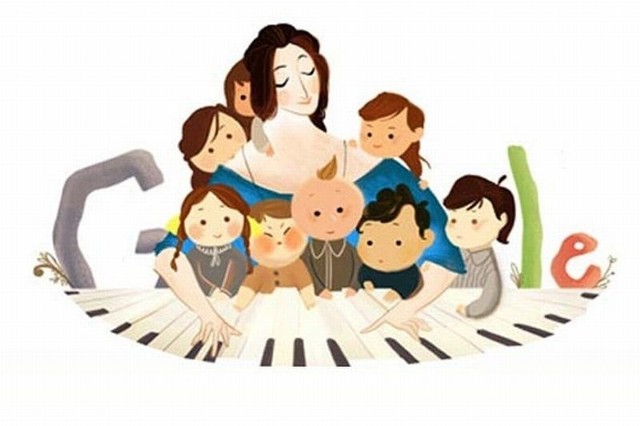 Clara Schumann. GOOGLE dało DOODLE