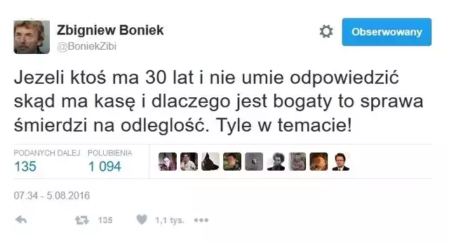 Internetowa polemika między prezesem PZPN Zbigniewem Bońkiem a Jakubem Meresińskim na Twitterze.