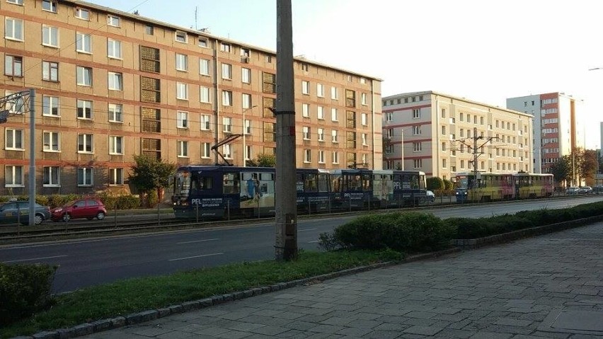 Wykolejenie tramwaju na pl. Legionów, Wrocław, 08.09.2016