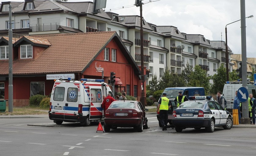 Wypadek przy ul. Garncarskiej w Słupsku