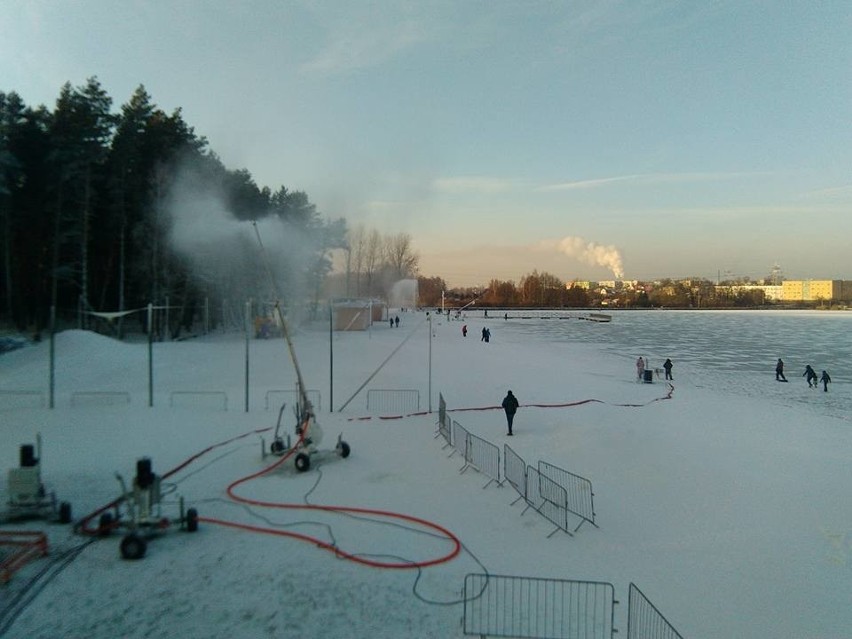 Plaża Dojlidy Białystok zimą