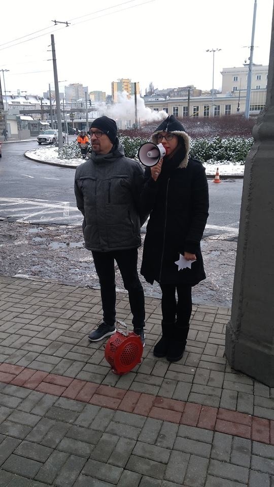 Protest urzędników przed sądem w Gdyni [21.01.2019]