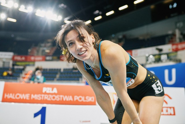 Anna Kiełbasińska podczas halowych mistrzostw Polski w Toruniu, gdzie wywalczyła przepustkę na mistrzostwa w Belgradzie