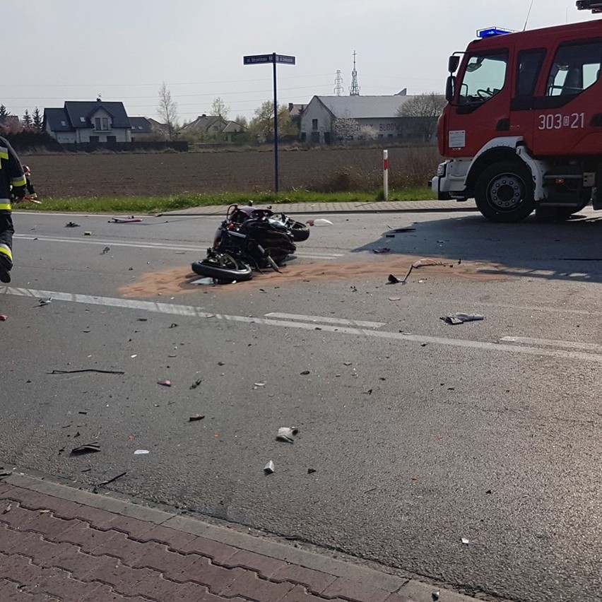 Śmiertelny wypadek pod Wrocławiem. Nie żyje motocyklista [ZDJĘCIA]