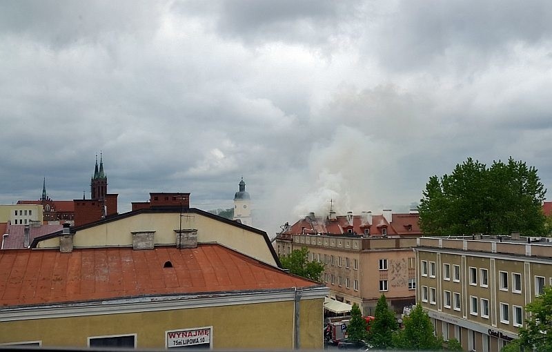 Pożar kamienicy na Rynku Kościuszki...