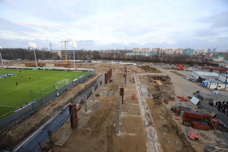 ŁKS stadion. Budowa trzech trybun  wyszła z poziomu 0 [ZDJĘCIA]