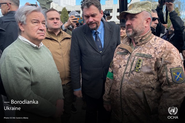Antonio Guterres przebywa z wizytą na Ukrainie. Sekretarze Generalny ONZ odwiedził Bucze i Borodziankę. Określił je jako "straszne miejsca".