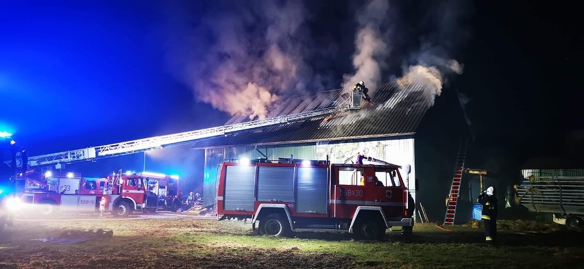 Pożar w stadninie koni w Gdowie. Płonie część mieszkalna zabudowań