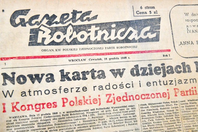 Pierwszy numer „Gazety Robotniczej” ukazał się 16 grudnia 1948 r.