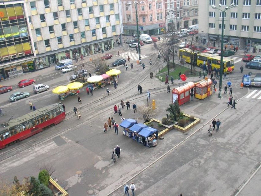 Rynek w Katowicach przed przebudową