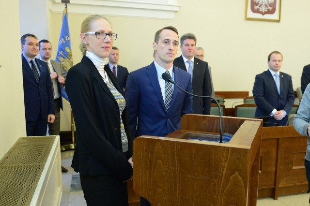 Małgorzata Dudzic-Biskupska oraz Grzegorz Jura złożyli ślubowanie