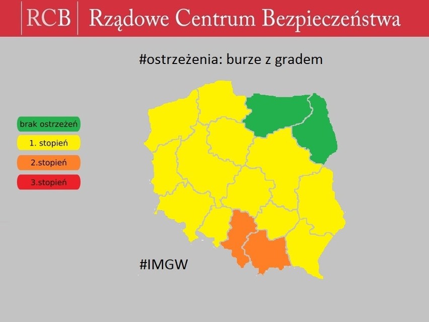 Ostrzeżenie burzowe dla woj. śląskiego