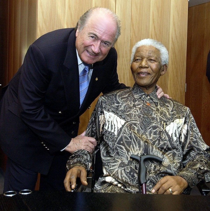 Nelson Mandela i Sepp Blatter