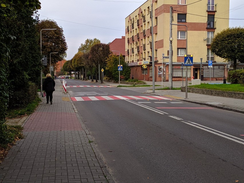 Nowe przejścia dla pieszych na Oświęcimskiej w Lublińcu....