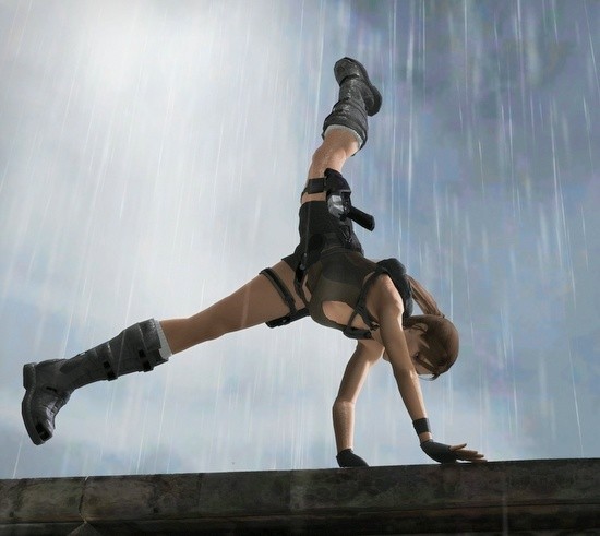 Zwinna Lara Croft słynie z akrobacji, które wyczynia na...