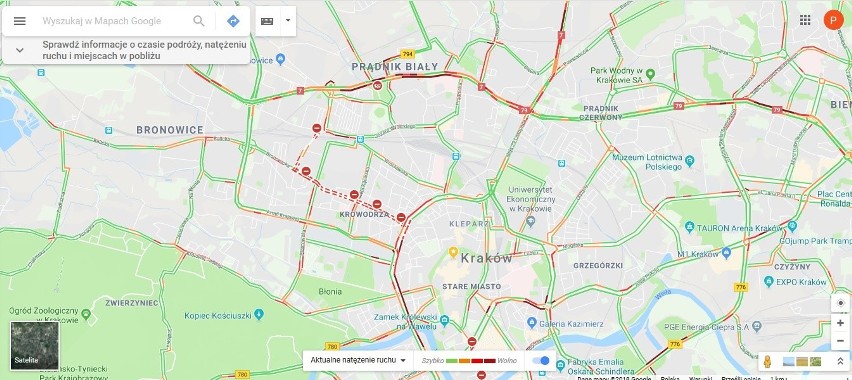 Kraków. Zamknięta jezdnia na Alejach. Spowolnienie ruchu i korki [AKTUALIZACJA]