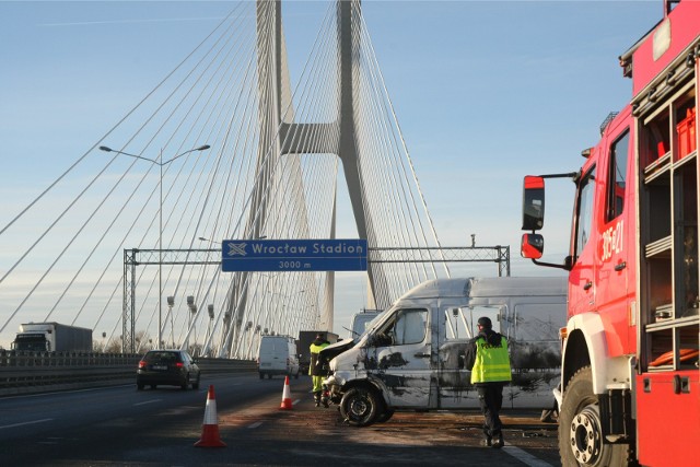 Wypadek w pobliżu mostu Rędzińskiego, zdjęcie ilustracyjne