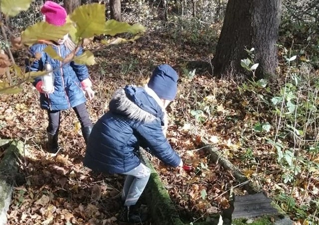 Uczniowie ze Słosinka porządkowali bezimienne i opuszczone groby