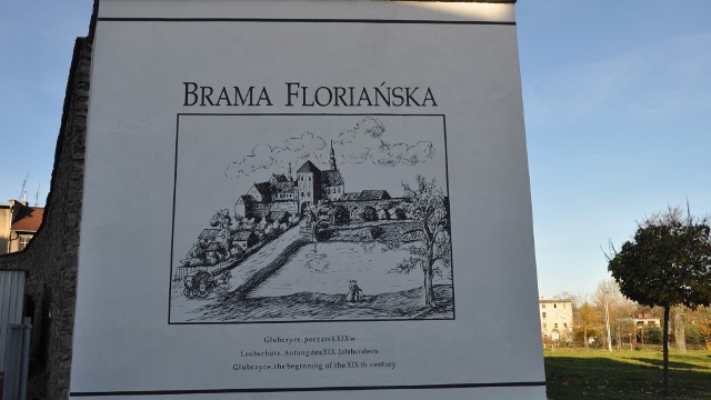 W Głubczycach powstał nowy mural, przedstawia Bramę Floriańską.