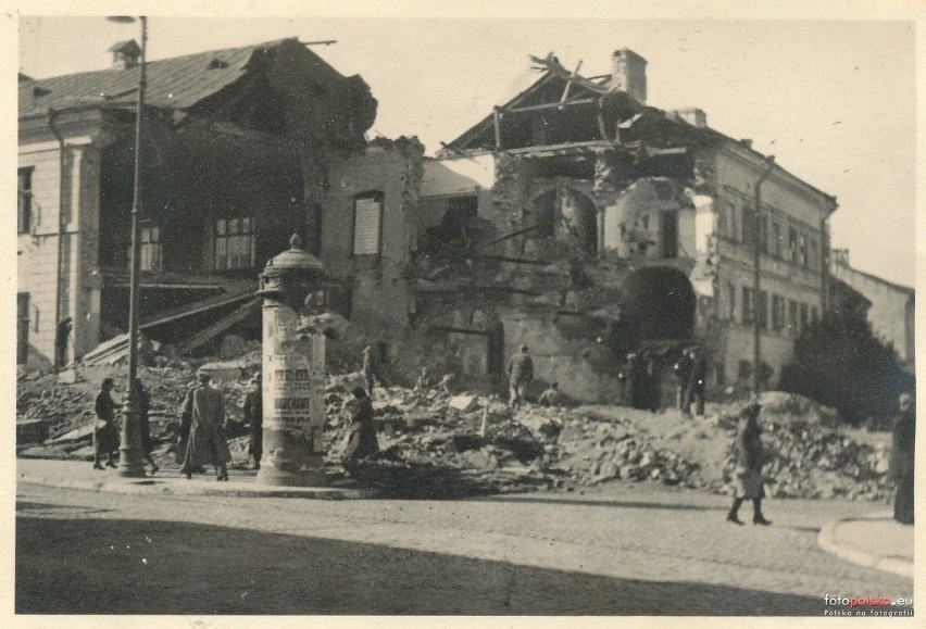 Lublin w ruinie po bombardowaniu we wrześniu 1939 roku. Tak Niemcy zniszczyli stolicę województwa lubelskiego