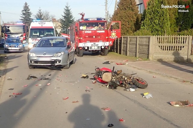 46-letni motorowerzysta trafił do szpitala, po wypadku do którego doszło w Kamyku