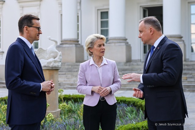 Ursula von der Leyen przyjechała w czwartek do Polski. Spotkała się z premierem Mateuszem Morawieckim i prezydentem Andrzejem Dudą