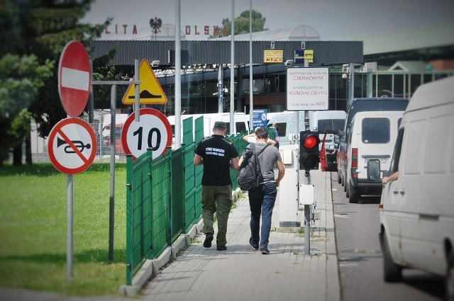 Polsko - ukraińskie przejście graniczne w Medyce.