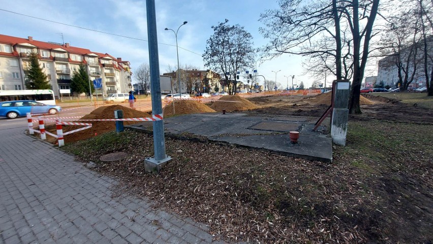 Trwa budowa nowego parkingu w okolicach ulic Pułaskiego i...