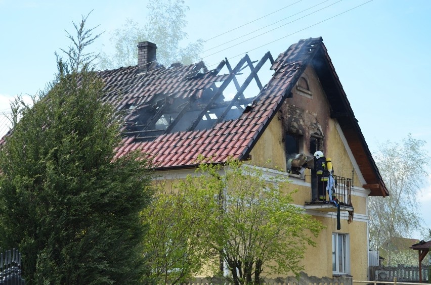 Pożar domu w Kluczach