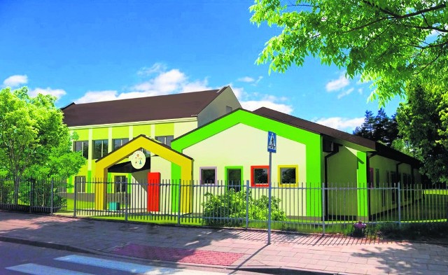 Tak ma wyglądać przedszkole w Kleosinie po rozbudowie. Obecny budynek będzie połączony z nowym obiektem. Dzięki temu powstanie tutaj dodatkowo 75 miejsc dla maluchów.