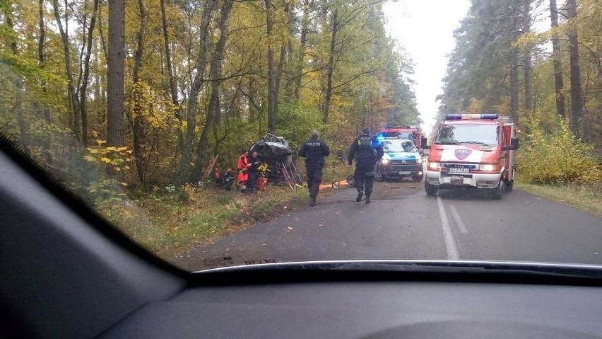 Śmiertelny wypadek trasie Polnica - Człuchów 21.10.2018