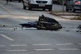 Wypadek na obwodnicy Piekar Śląskich. Motocyklistka zderzyła się z samochodem osobowym