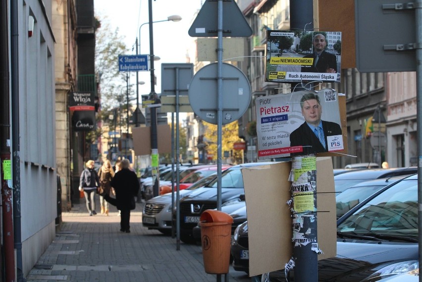 Plakaty wyborcze w Katowicach
