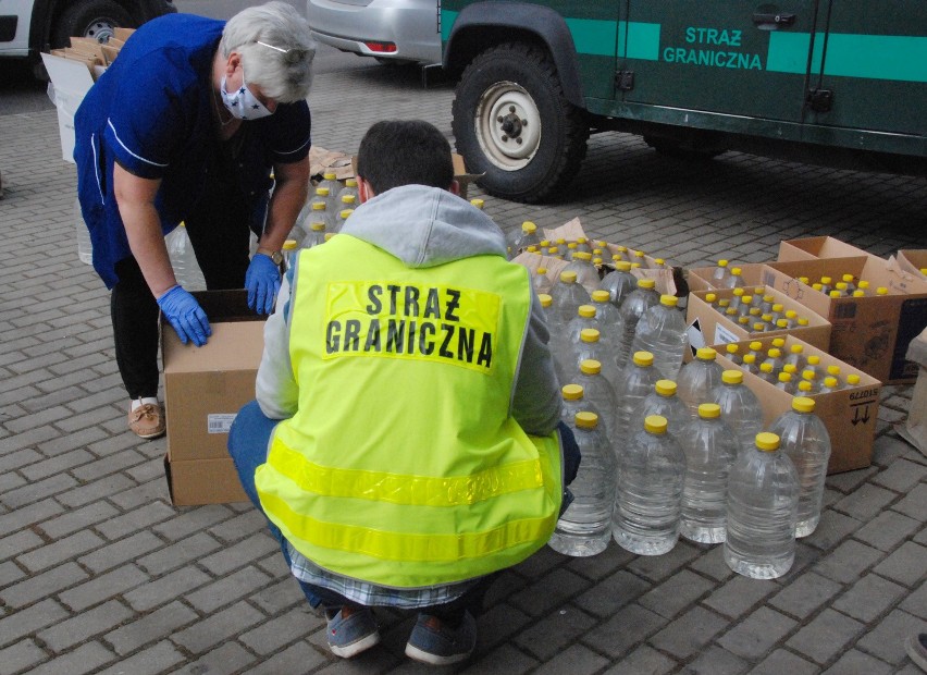 Koronawirus. Alkohol przechwycony przez pograniczników trafi do UCK w Gdańsku