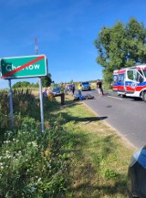 Poważny wypadek z udziałem motocyklisty w okolicy Słońska. Na miejscu lądował śmigłowiec LPR