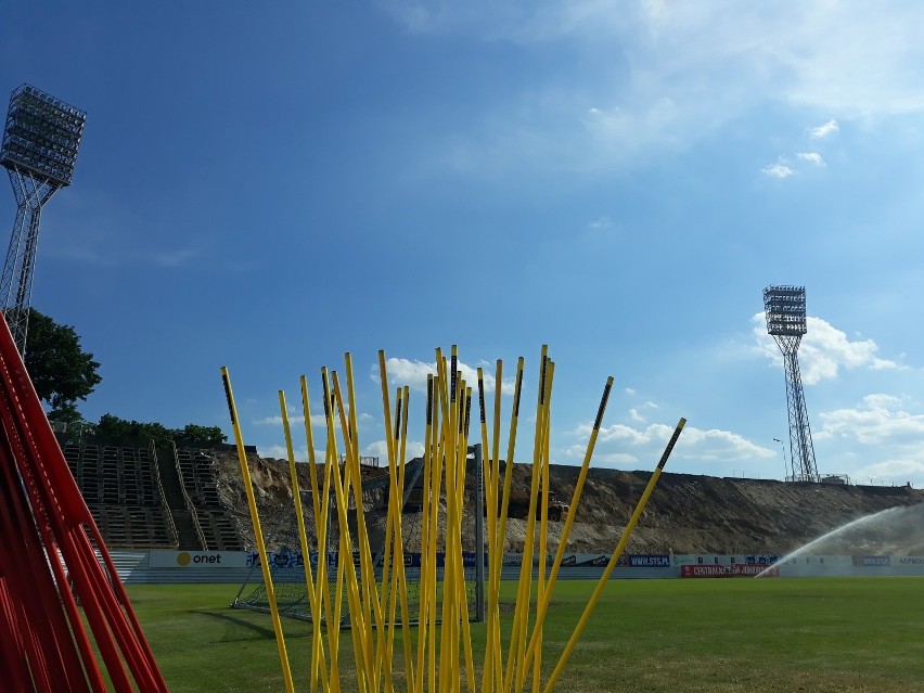 Budowa nowego stadionu Pogoni Szczecin - stan na 18 czerwca.