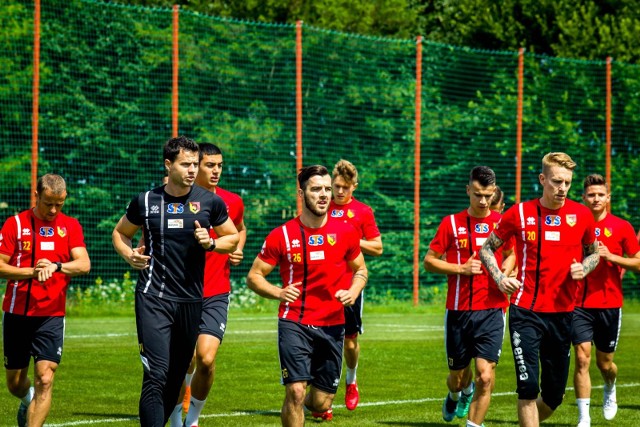 Jagiellonia podczas pierwszego treningu przed sezonem w Pogorzałkach