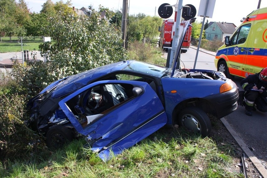 Wypadek na przejeździe kolejowym