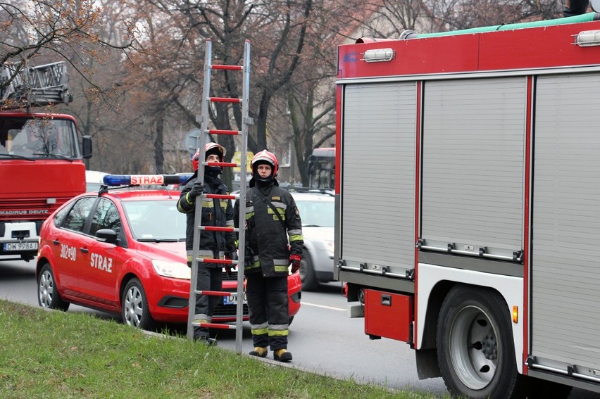 Akcja strażaków i pogotowia ratunkowego przy ul....