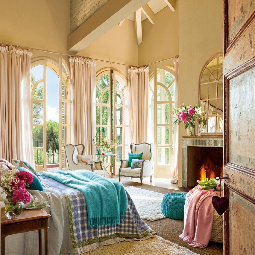 Romantyczna sypialnia - aranżacja wnętrza