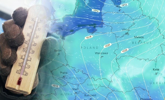 Prognoza pogody od 5 lutego 2018, mróz, przelotne opady śniegu w Polsce