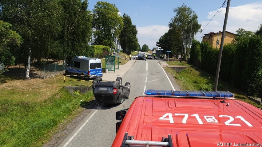 Wypadek w Jastrzębiu wyglądał bardzo groźnie.