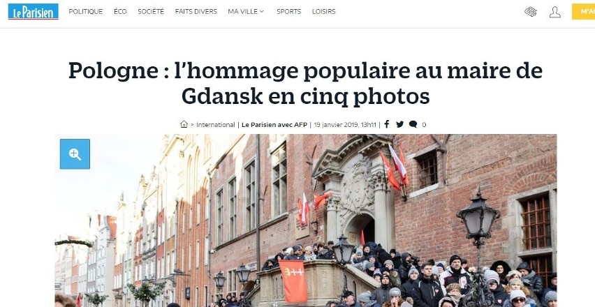Le Parisien w pięknych słowach opisuje tragedię Gdańska:...